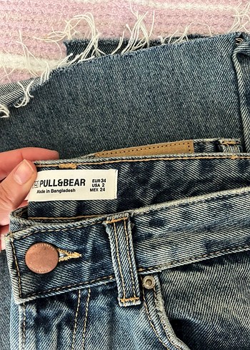 Pull and bear yüksek bel straigh fit pantolon - Görsel 2