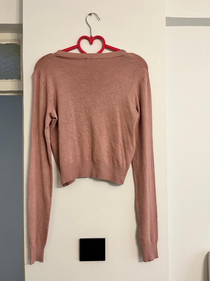 Bershka Uzun Kollu İnce Triko Kazak - Görsel 3