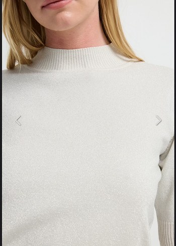 Gri Renk Adl Marka Kısa Kollu Kadın Kazak - Görsel 6