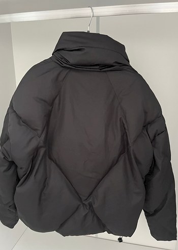 Siyah Midi Kadın Kışlık Rahat Mont - Görsel 2