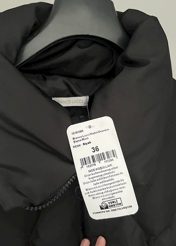 Siyah Midi Kadın Kışlık Rahat Mont - Görsel 3