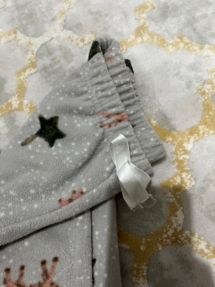 Kız Çocuk Gri Desenli Polar Pijama - Görsel 2