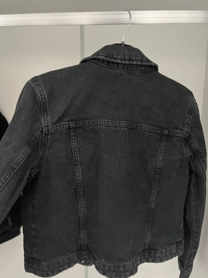 Siyah Düğmeli Kadın Denim Ceket - Görsel 2