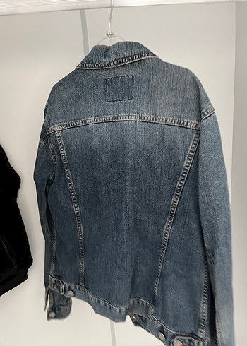 Düğmeli Mavi Kadın Denim Ceket - Görsel 3