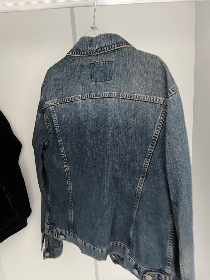 Düğmeli Mavi Kadın Denim Ceket - Görsel 3