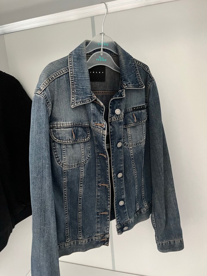 Düğmeli Mavi Kadın Denim Ceket - Görsel 2