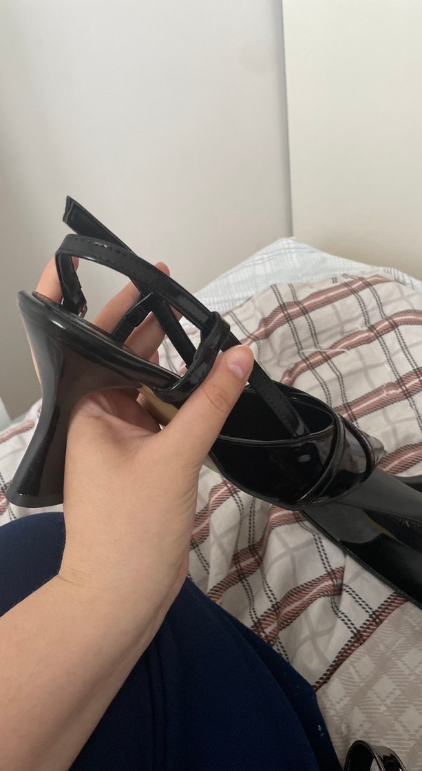 Siyah Tokalı Stiletto Topuklu Kadın Ayakkabı - Görsel 3