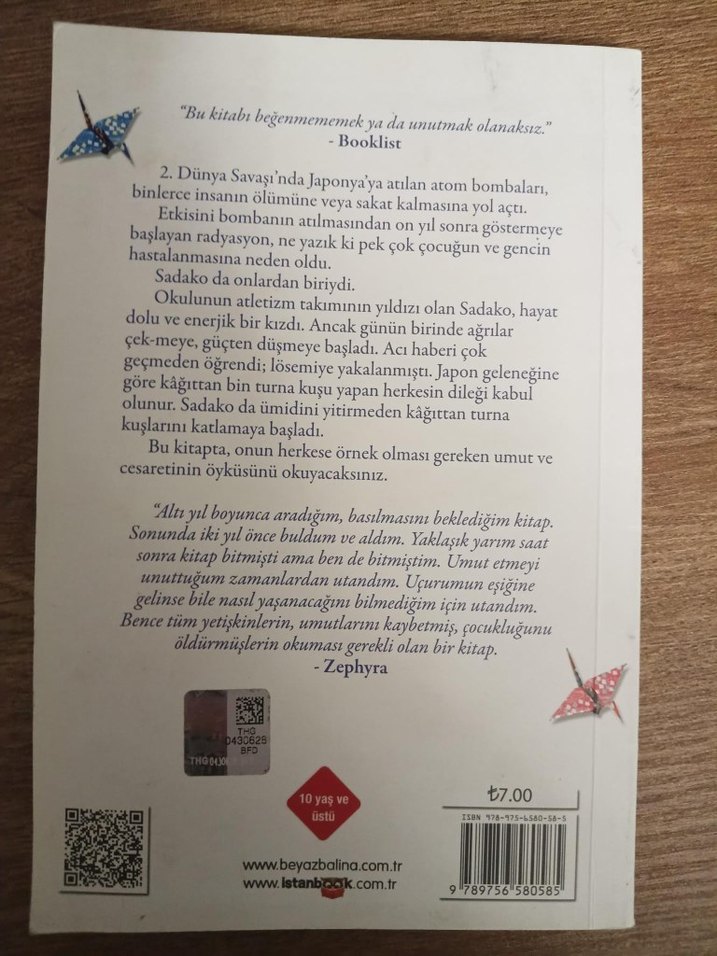 Sadako ve Kağıttan Bin Turna Kuşu - Görsel 2