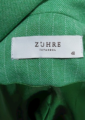 Düğmeli Yeşil Kadın Ofis Ceketi - Görsel 3