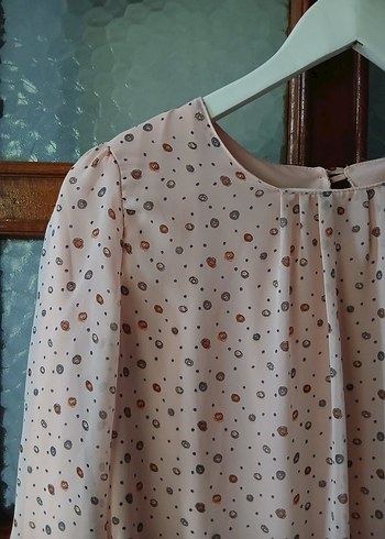 Bej Uzun Kollu Bohem Bluz - Görsel 2