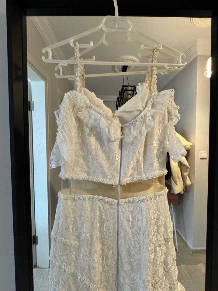 Beyaz Bohem Gelinlik - Görsel 5