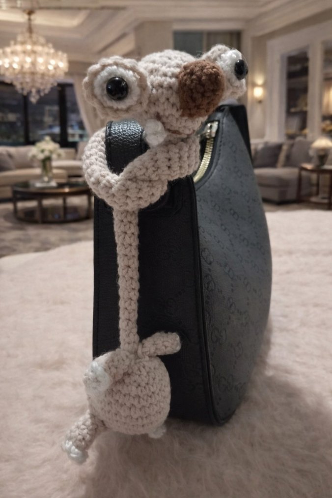 Buz Devri Sid Örgü Çanta Charm - Görsel 2