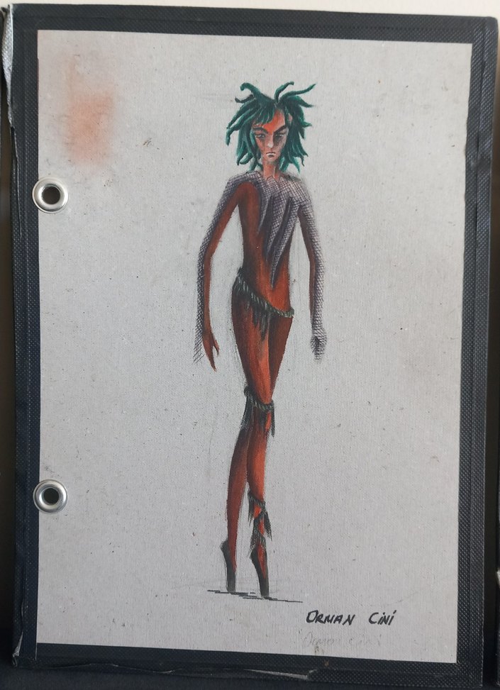 KARTON ÜZERİNE  YAPILMIŞ ORJİNAL EL YAPIMI ÇİZİMLER - Görsel 3