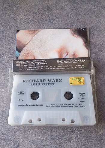 RİCHARD MARX RUSH STREET MÜZİK KASETİ KONDİSYON YÜKSEK - Görsel 2