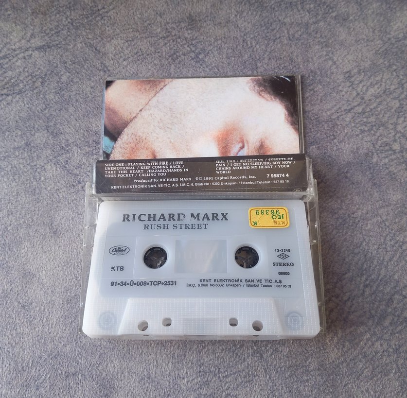 RİCHARD MARX RUSH STREET MÜZİK KASETİ KONDİSYON YÜKSEK - Görsel 2
