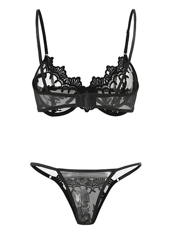 Tül detay bralet takım - Görsel 2