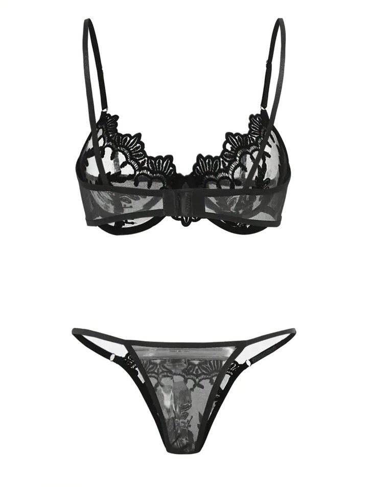 Tül detay bralet takım - Görsel 2