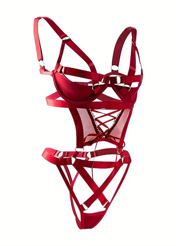 Kırmızı bantlı bodysuit - Görsel 4