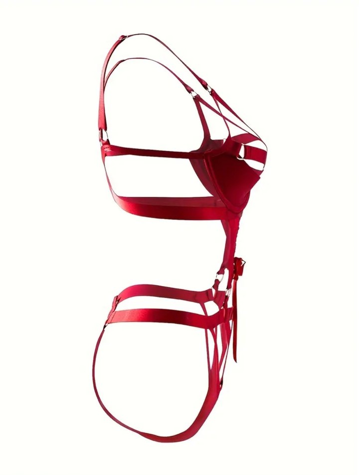 Kırmızı bantlı bodysuit - Görsel 3