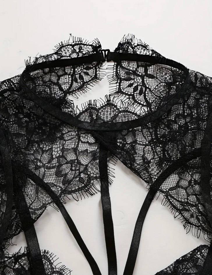 Siyah Dantel Body - Görsel 4