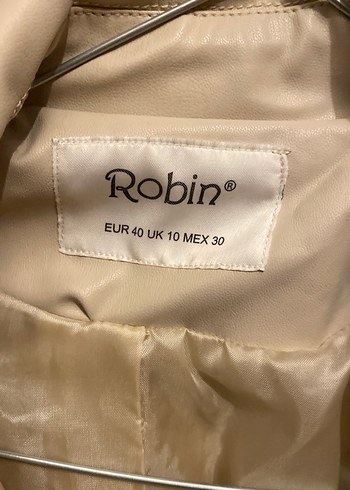 Bej Deri Püsküllü Kadın Biker Ceket - Görsel 2