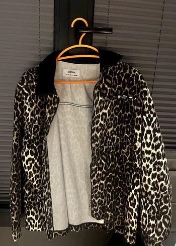 Addax Kahverengi Leopar Desenli Kadın kot Ceket - Görsel 2
