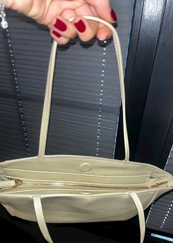 Mango Bej Deri Minimalist Kadın Çantası - Görsel 2