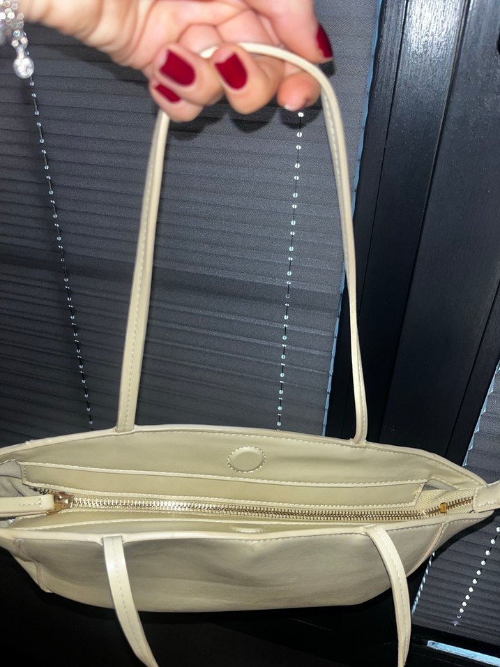 Mango Bej Deri Minimalist Kadın Çantası - Görsel 2