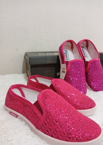 Pembe Simli Kız çocuk babet - Görsel 2