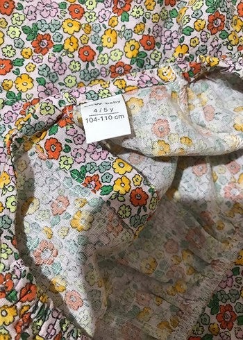 Çiçek Desenli Düğmeli kız çocuk Bluz - Görsel 4