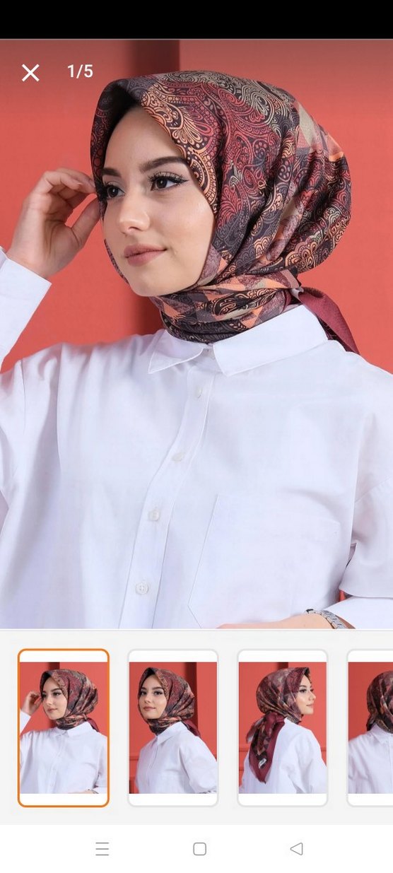 pamuklu eşarp - Görsel 2