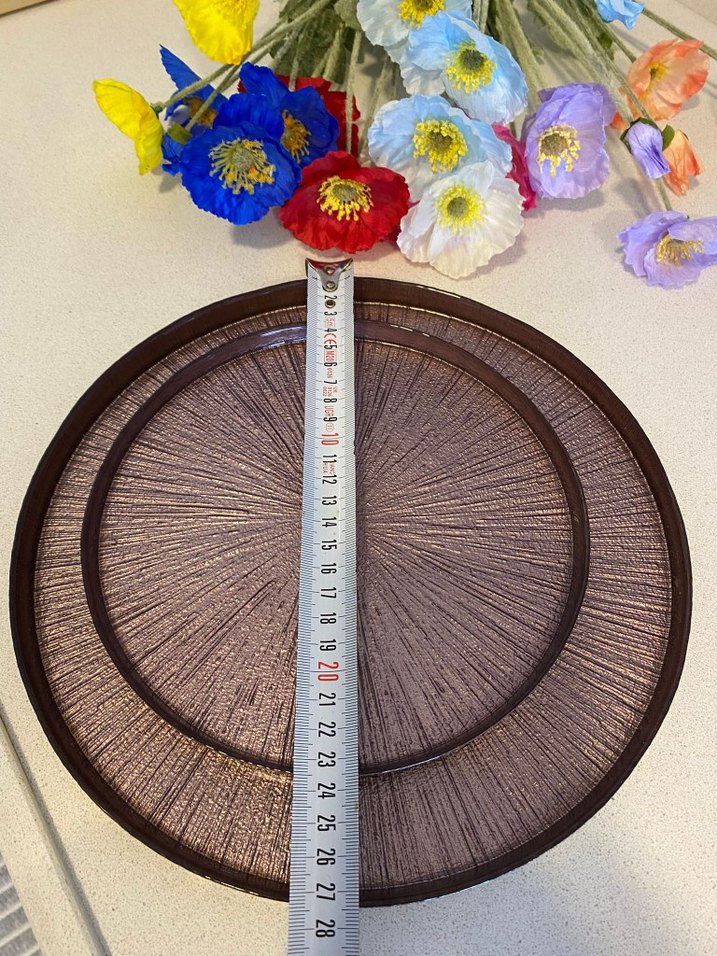 Kahverengi Düz Desensiz Tabak Seti - Görsel 2