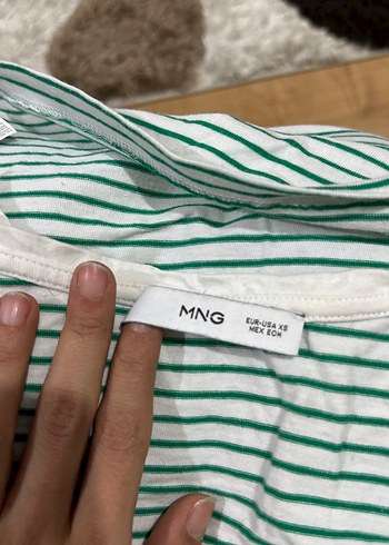 Yeşil Çizgili Kısa Kollu tişört - Görsel 5