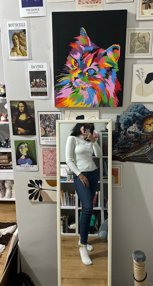 Beyaz Balıkçı Yaka Fitilli Triko Kazak - Görsel 3