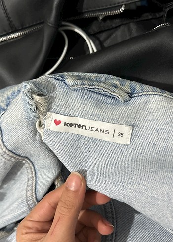 Gri Tie-Dye Transparan Denim Yelek - Görsel 4