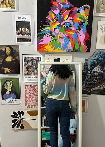 Renkli Kadın Kazak - Görsel 3