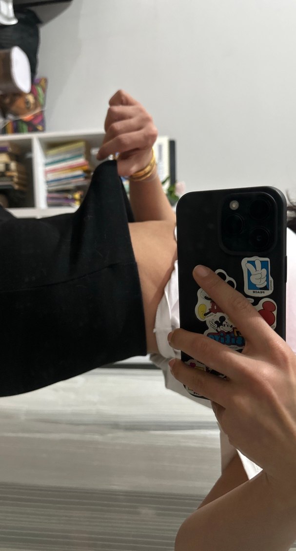 Siyah Denim mini Etek Yırtmaçlı - Görsel 3