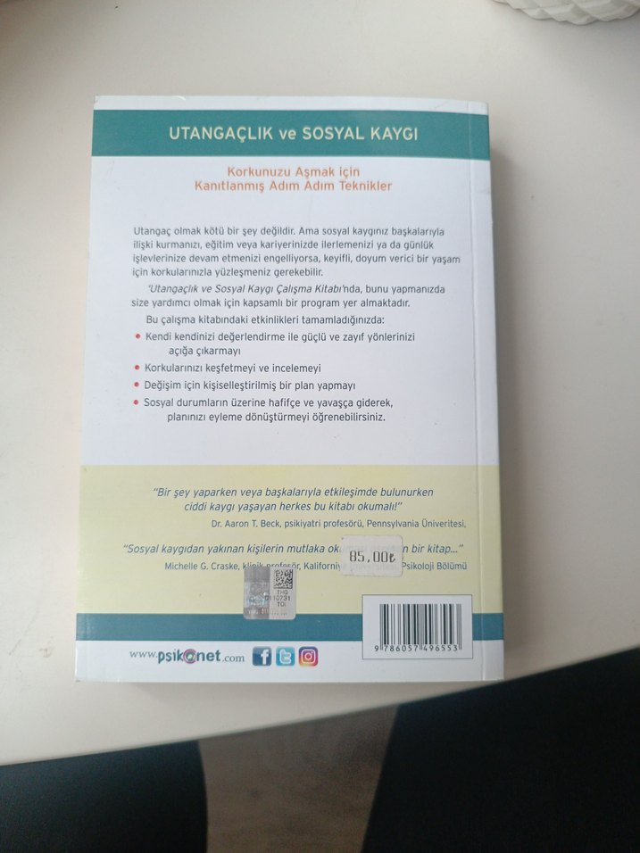 Utangaçlık ve Sosyal Kaygı Çalışma Kitabı - Görsel 2