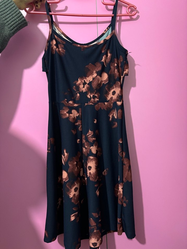 Askılı Fırfırlı Midi Elbise - Görsel 2