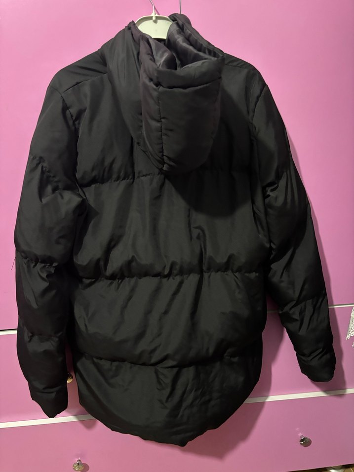 Siyah Fermuarlı Kadın Midi Kış Montu - Görsel 2