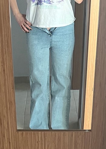 Düz Kesim Jean Açık Mavi Regular Fit Denim Pantolon - Görsel 2