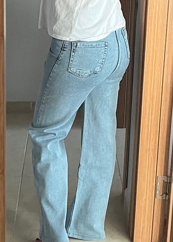 Düz Kesim Jean Açık Mavi Regular Fit Denim Pantolon - Görsel 4