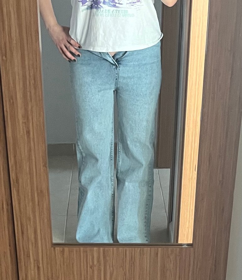 Düz Kesim Jean Açık Mavi Regular Fit Denim Pantolon - Görsel 2