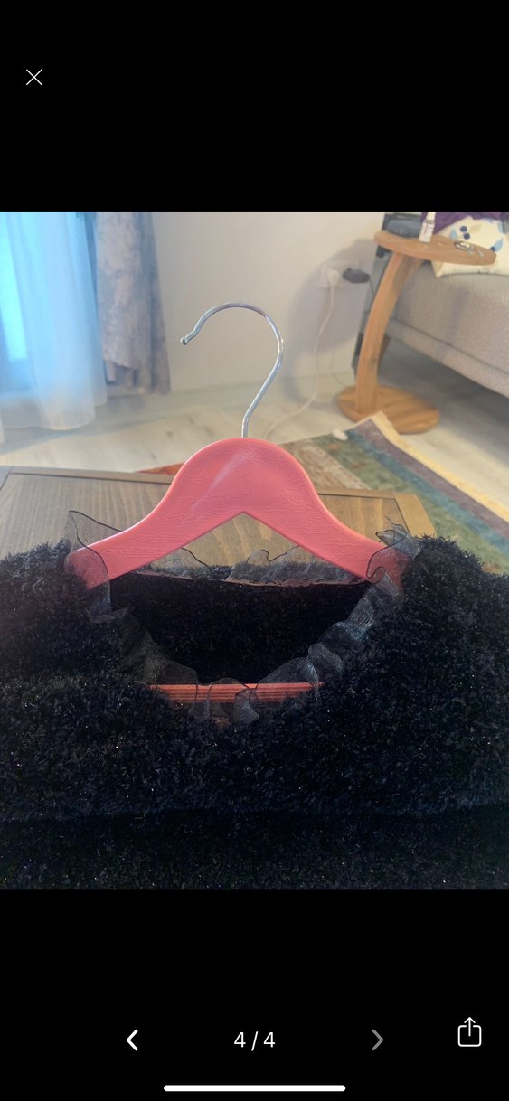 Siyah  El Örgü Kadın Kazak - Görsel 4