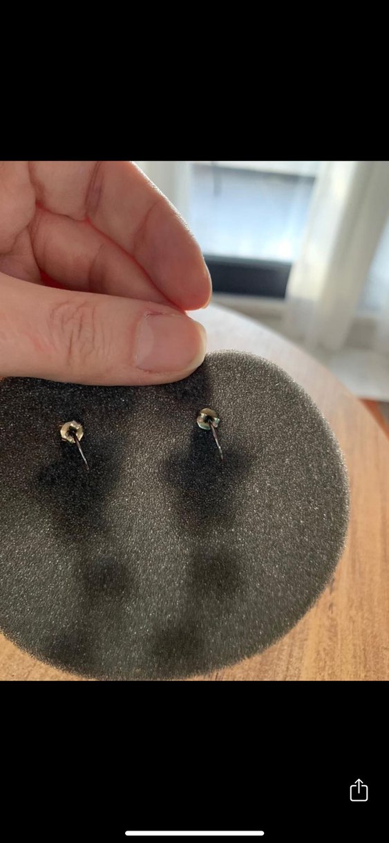 Mor Çiçekli Boncuklu Mini Küpe - Görsel 2