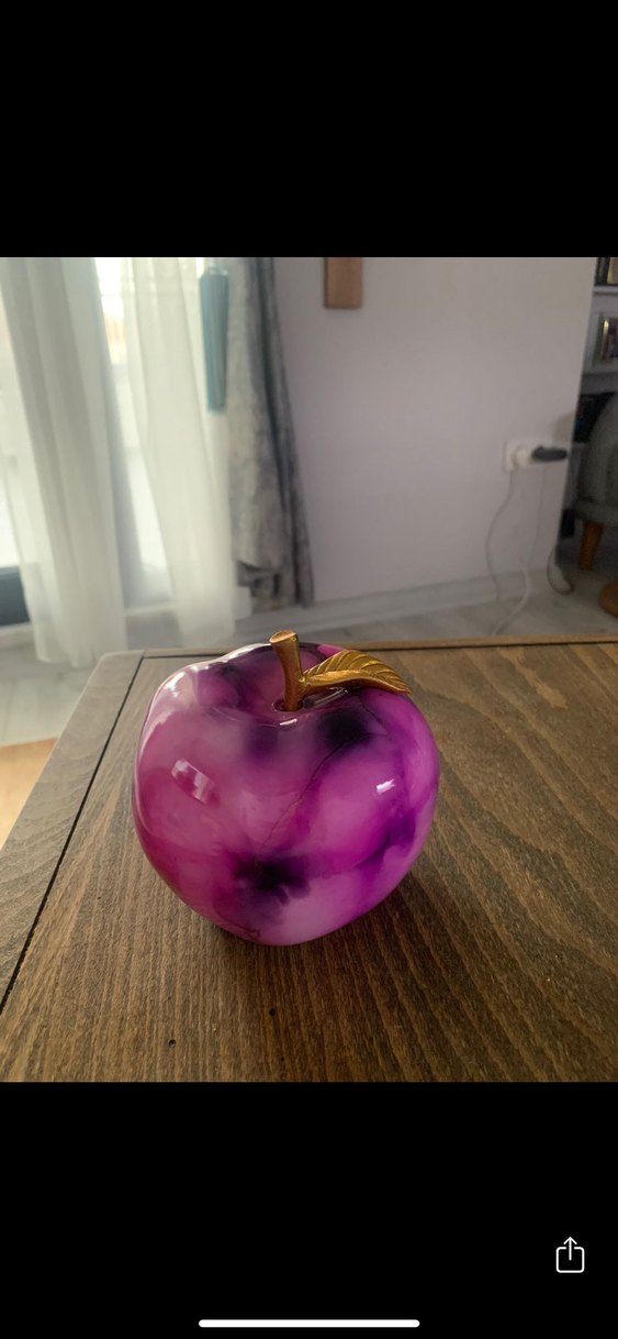 Parlak Mor Elma Figürü - Görsel 3