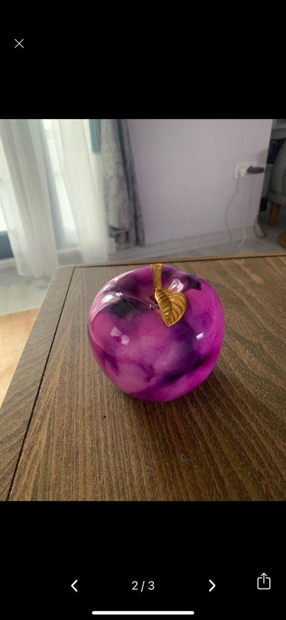 Parlak Mor Elma Figürü - Görsel 2