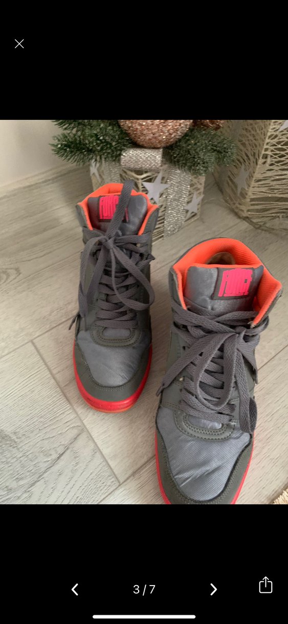 Nike Gri Kadın Spor Ayakkabı Yüksek Tabanlı - Görsel 3