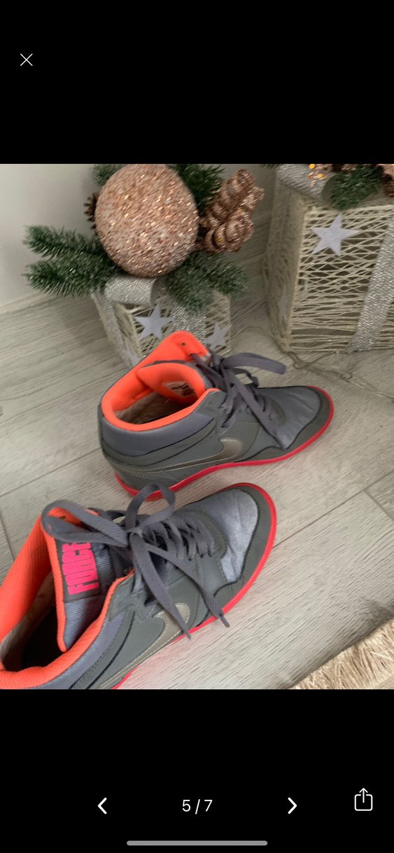 Nike Gri Kadın Spor Ayakkabı Yüksek Tabanlı - Görsel 4