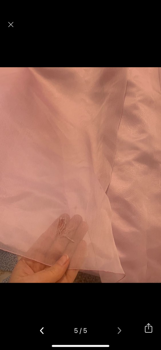 Pudra Uzun Drapeli Kadın Abiye Elbise - Görsel 5